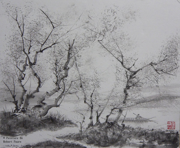 31 - 听歌 Mon chant s'élevait de la barque, les arbres m'écoutaient : 听歌,