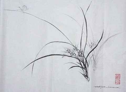 51 - 芳兰蝶舞 Orchidée de terre, papillon de ciel : 芳兰蝶舞,